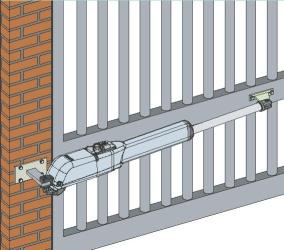 Siłownik do bramy skrzydłowej z metalową obudową