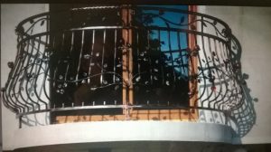 Balustrada z perforowanej blachy stalowej